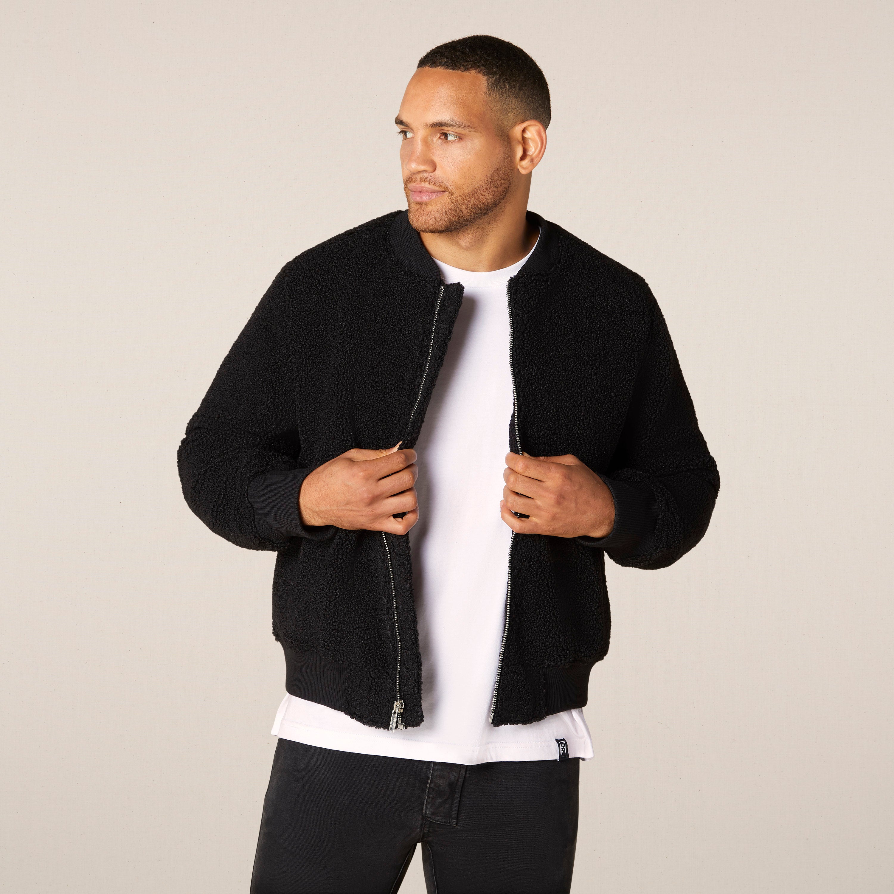 Philip Ayler Men’s Faux Fur Bomber Jacket
