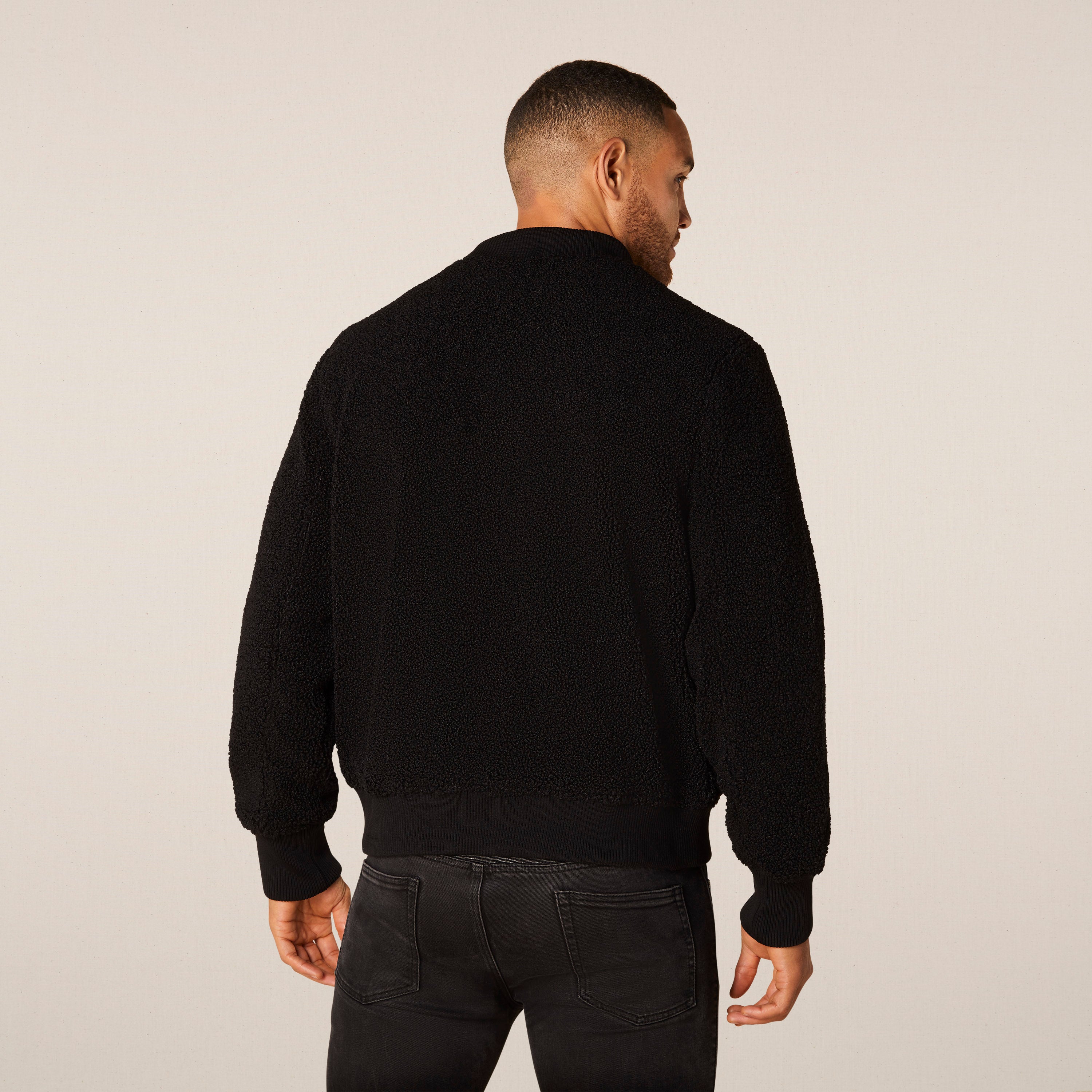 Philip Ayler Men’s Faux Fur Bomber Jacket