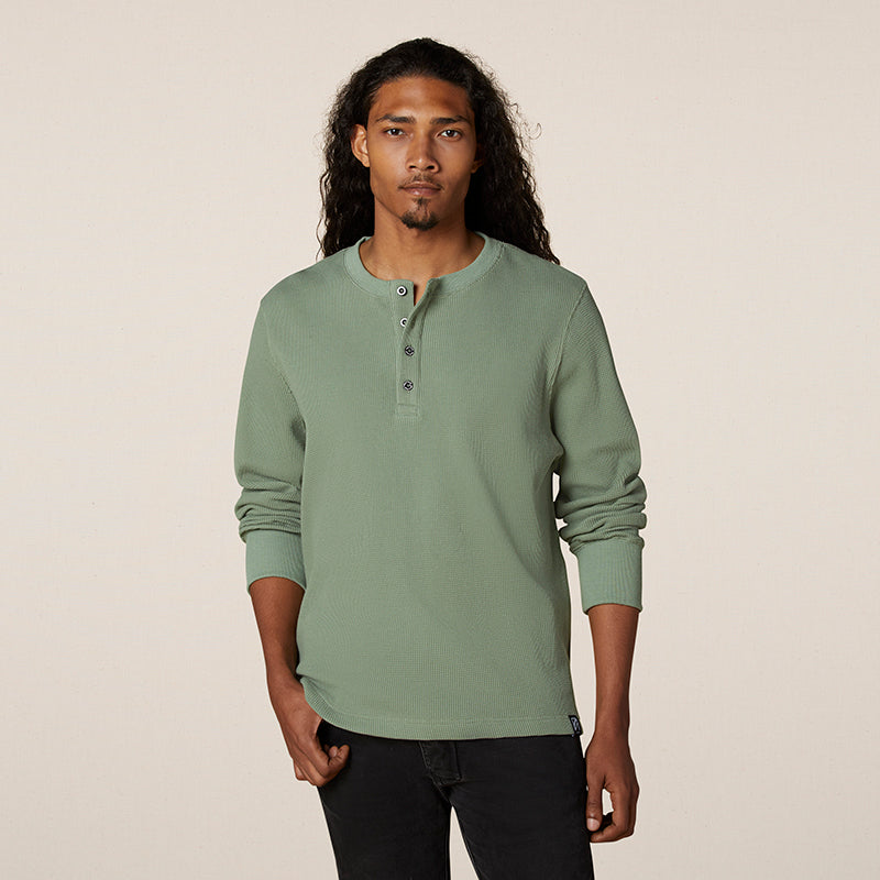 Philip Ayler Men’s Cotton Waffle Henley