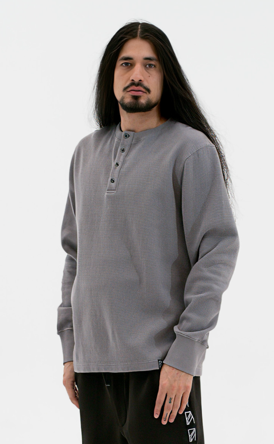 Men's Pima Slub Henley L/S