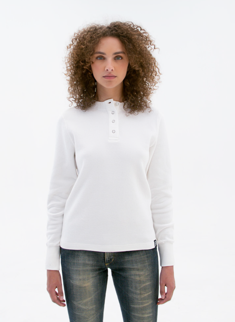 Women's Pima Slub Henley L/S