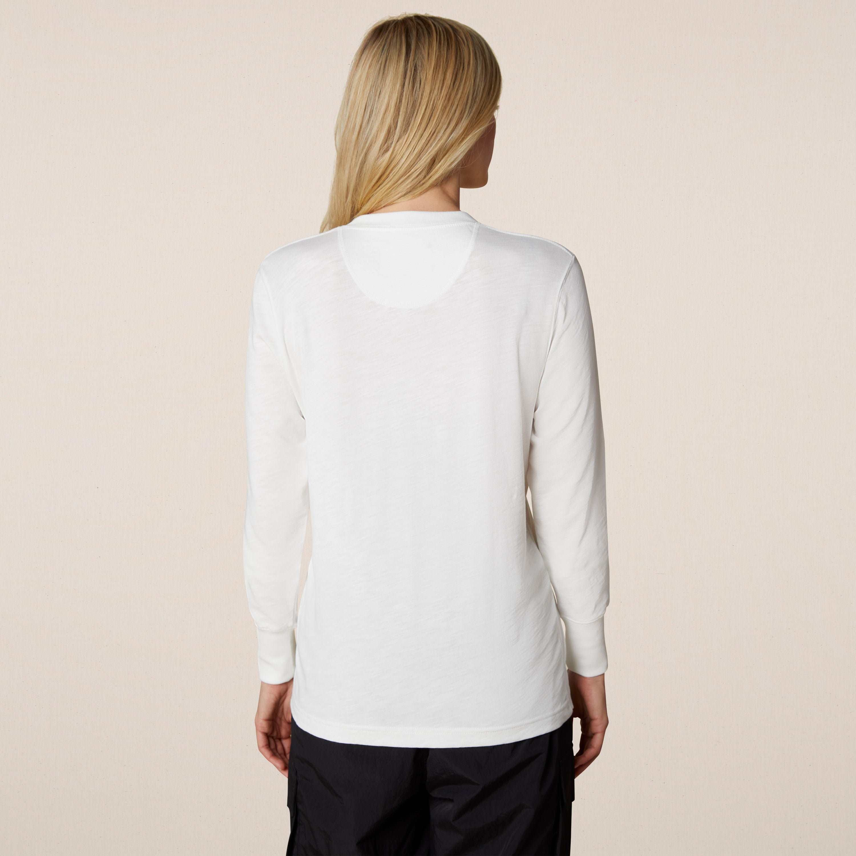 Philip Ayler Women’s Crew Neck Pima Slub Long Sleeve T-Shirt