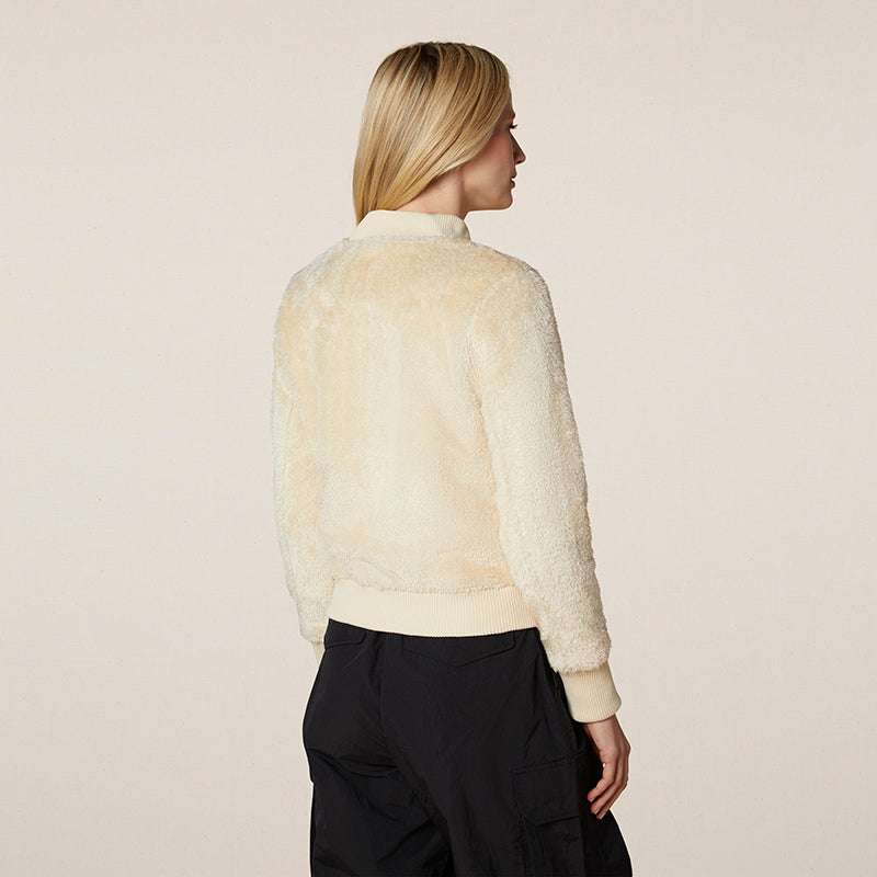 Philip Ayler Women’s Gold Faux Fur Bomber Jacket